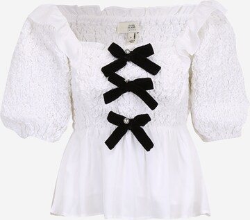 River Island Petite Shirt in White: front
