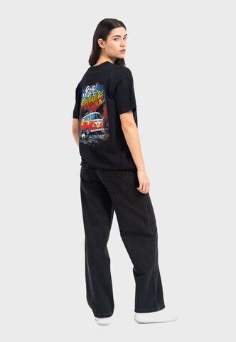 Oldskull Shirt 'Retro Roadtrip Logo Graphic' in Black