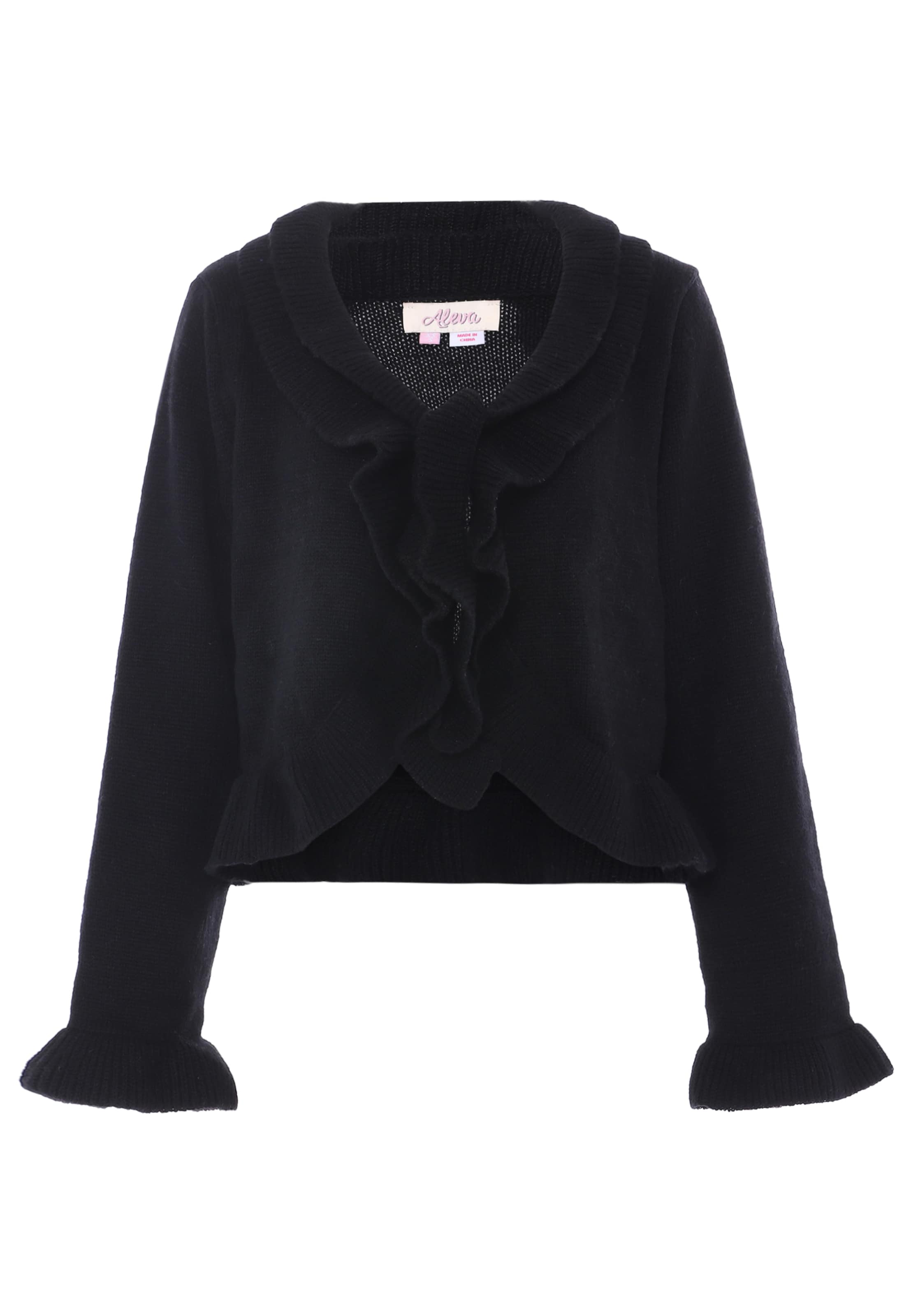 aleva Knit cardigan in Black: front