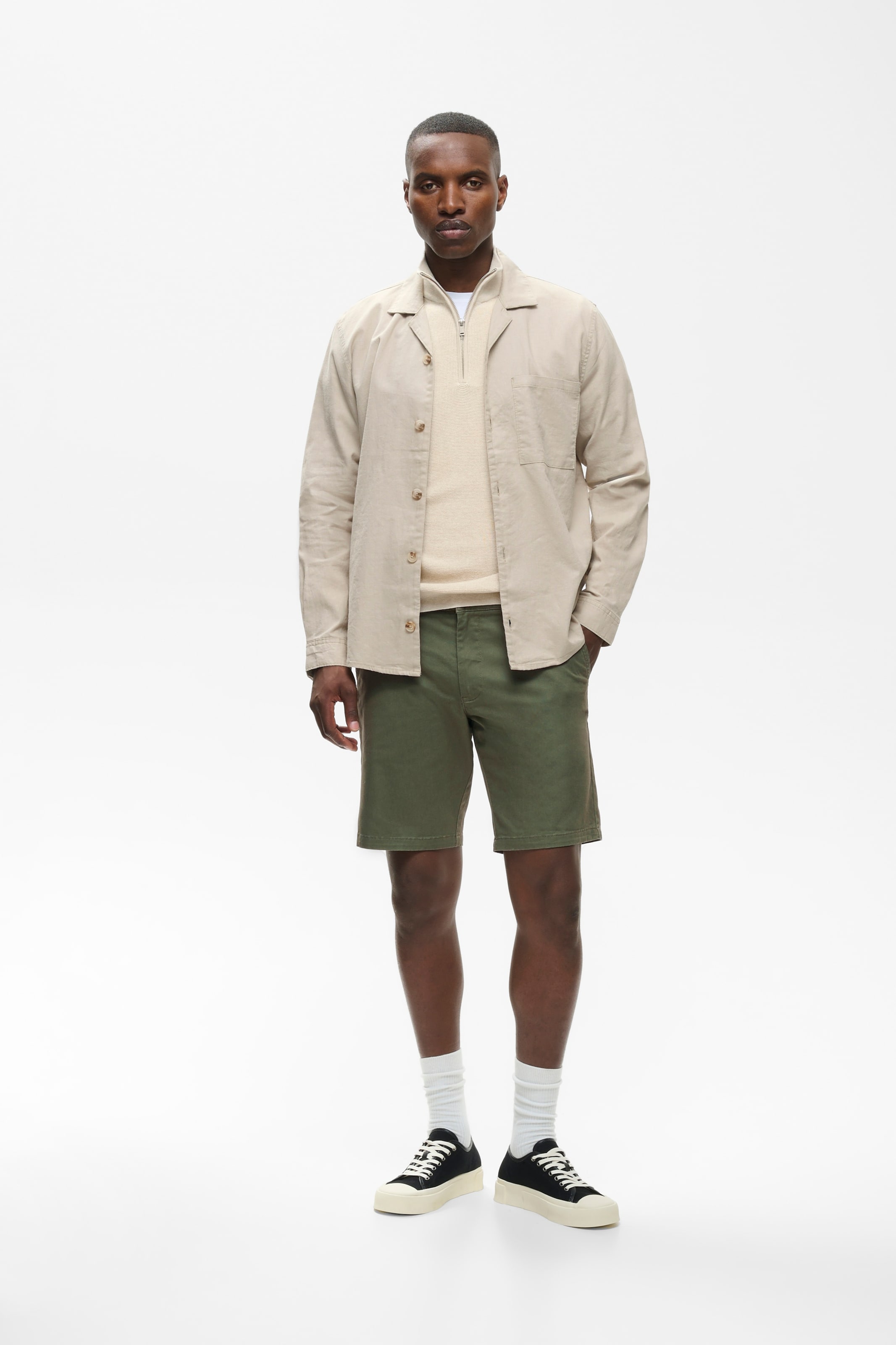 Regular Pantalon 'Thomas' Matinique en vert : devant