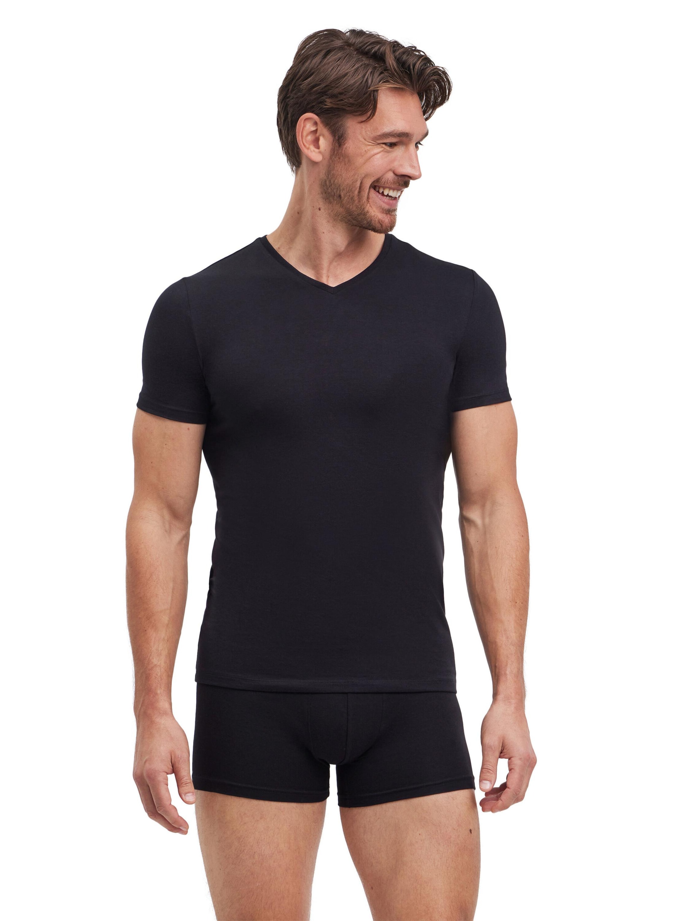 FALKE Unterhemd '2-Pack'‌‌‌‌‌‌ in Schwarz: Vorderseite