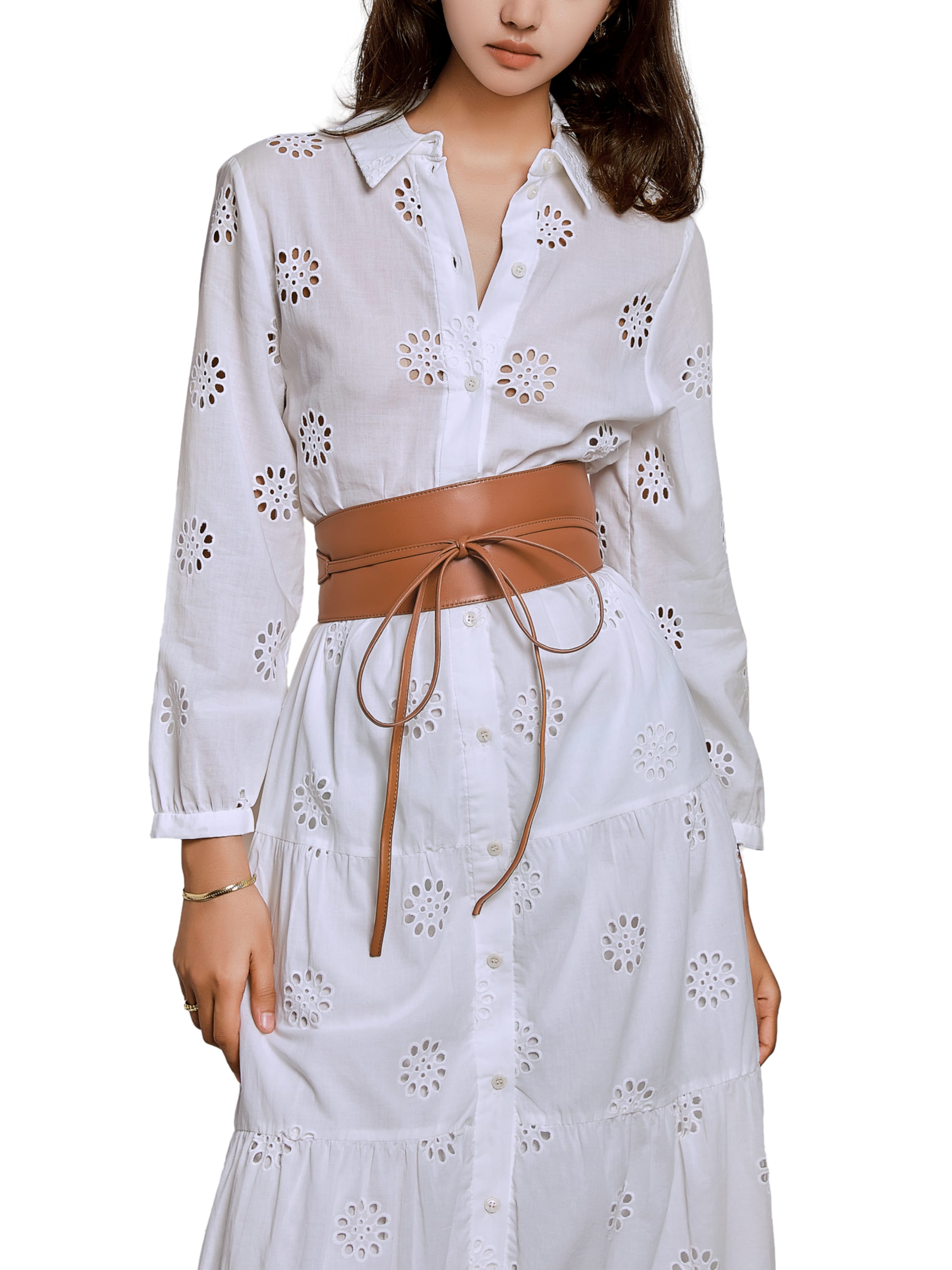 Ceinture 'Karis' Victoria Hyde en marron : devant