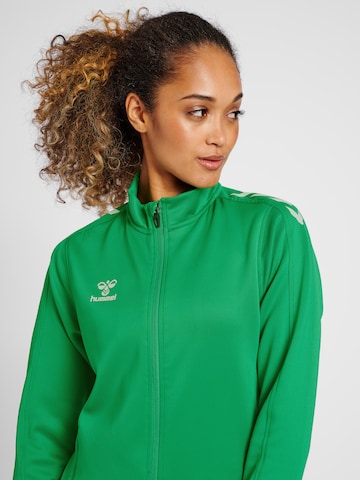 Hummel Athletic Zip-Up Hoodie 'Poly' in Green