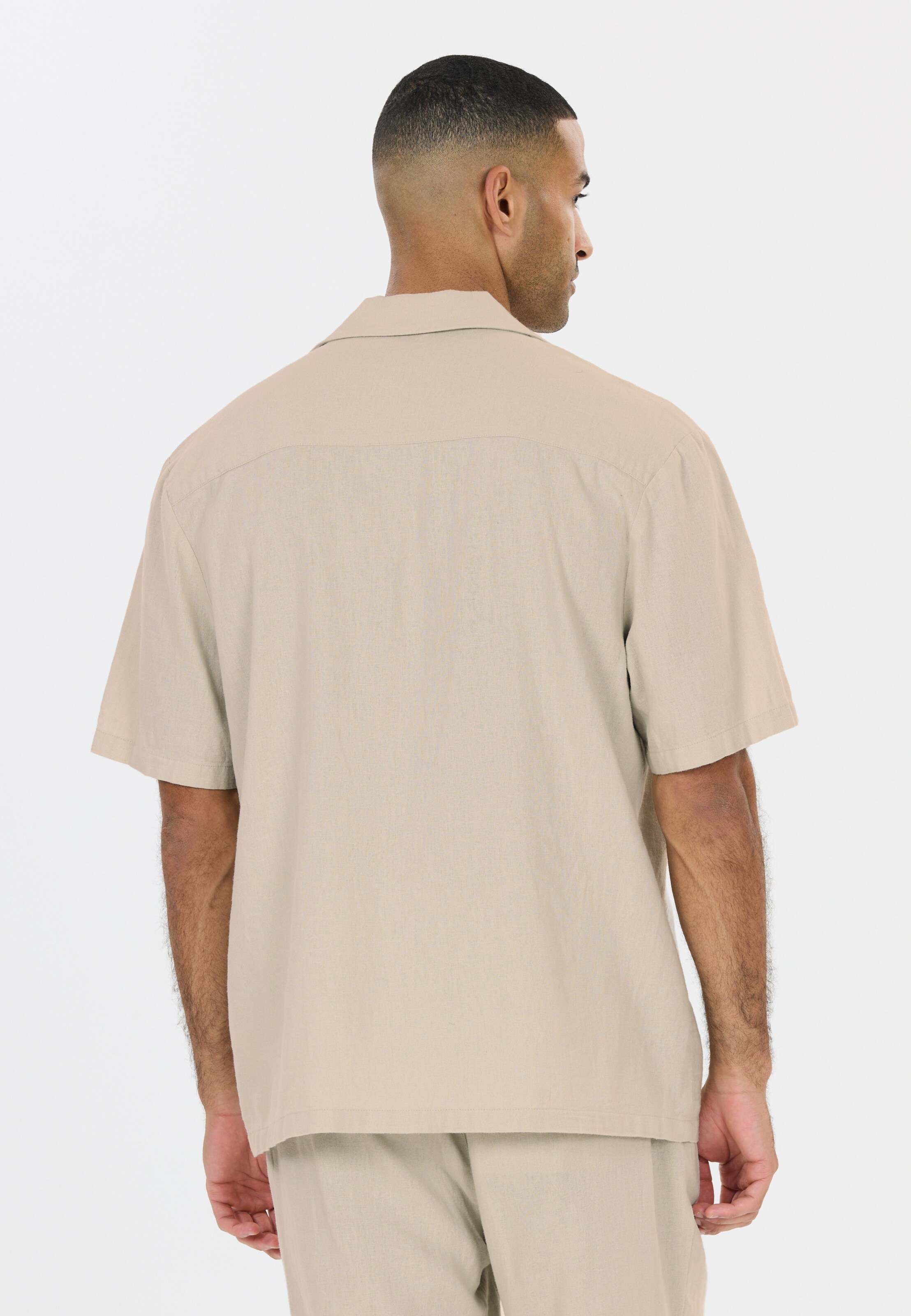 NOU Regular fit Button Up Shirt 'Dalan' in Beige