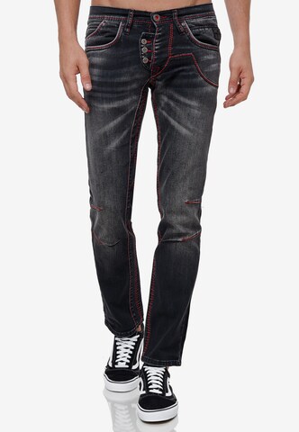 Rusty Neal Regular Jeans 'RUBEN 45' in Zwart: voorkant