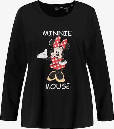 Ulla Popken Schlafshirt in beige / rot / schwarz / weiß, Produktansicht