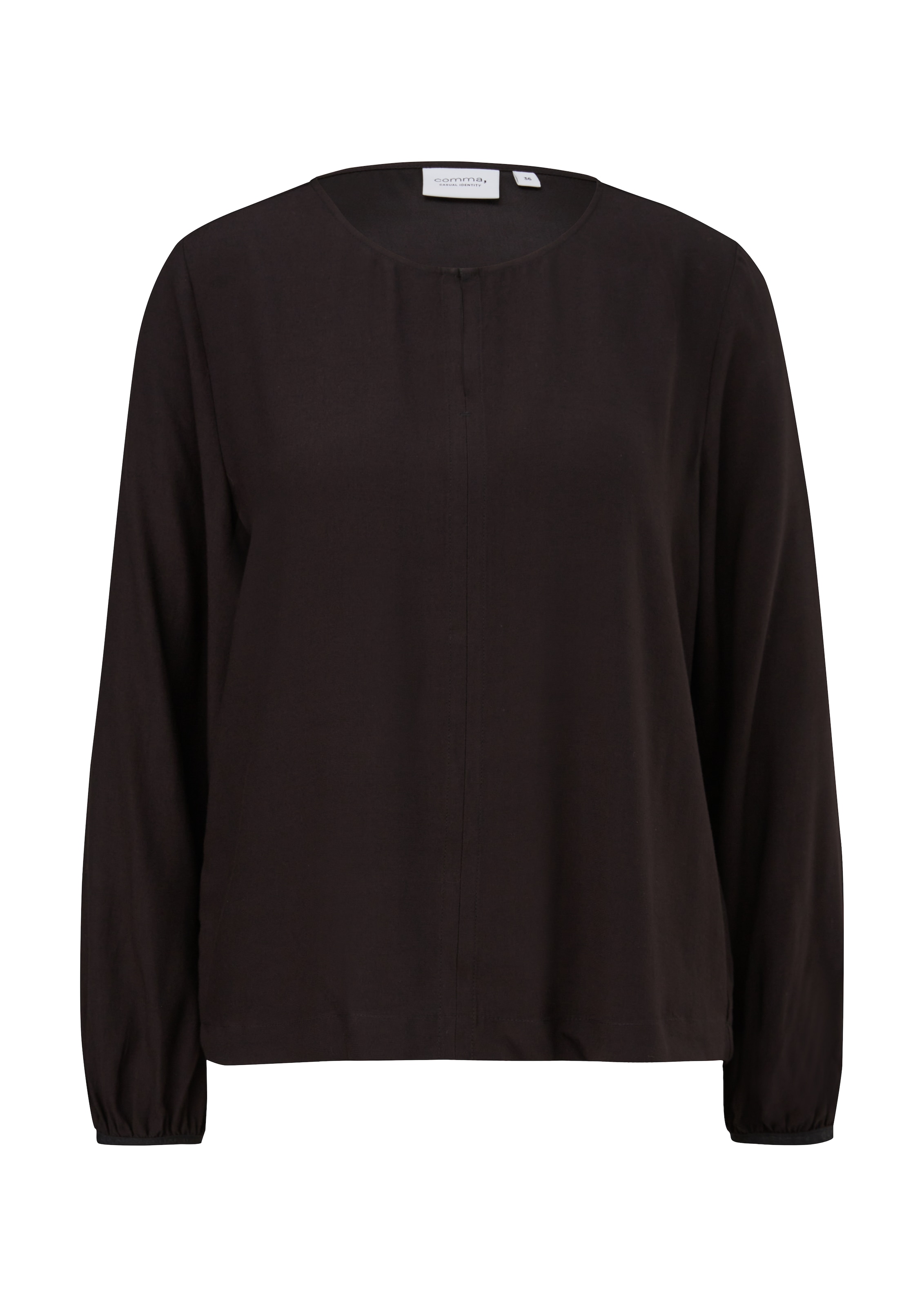 comma casual identity Bluse in Schwarz: Vorderseite