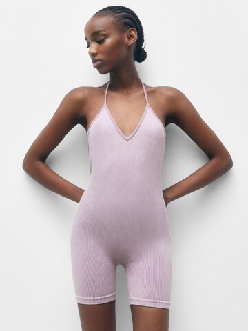 Pull&Bear Jumpsuit in Purple: front