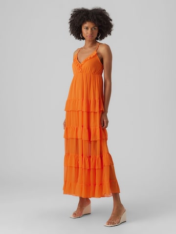 VERO MODA Jurk 'CLARA' in Oranje