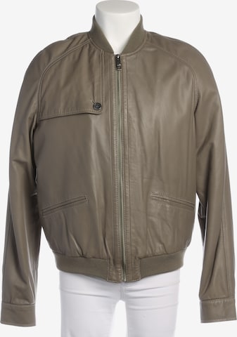 Love Moschino Lederjacke / Ledermantel L-XL in Grau: Vorderseite