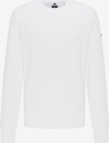 Sweat-shirt DreiMaster Maritim en blanc : devant