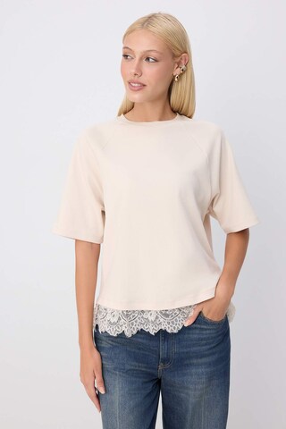 T-shirt Trendyol en beige : devant