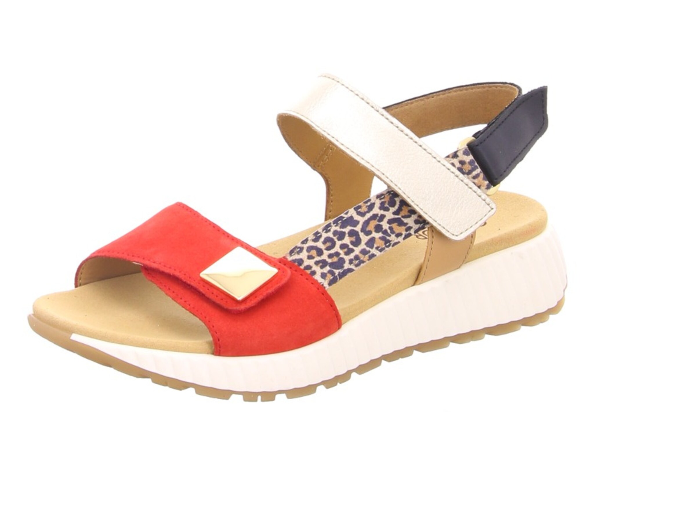 GABOR Sandalen met riem in 36 in de kleur Beige / Navy / Rood / Natuurwit, Productweergave