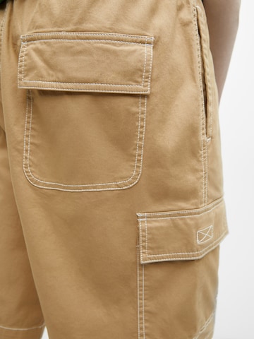 Pull&Bear Loosefit Cargobroek in Beige