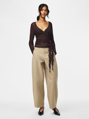 PIECES - Top 'ROYA' en marrón