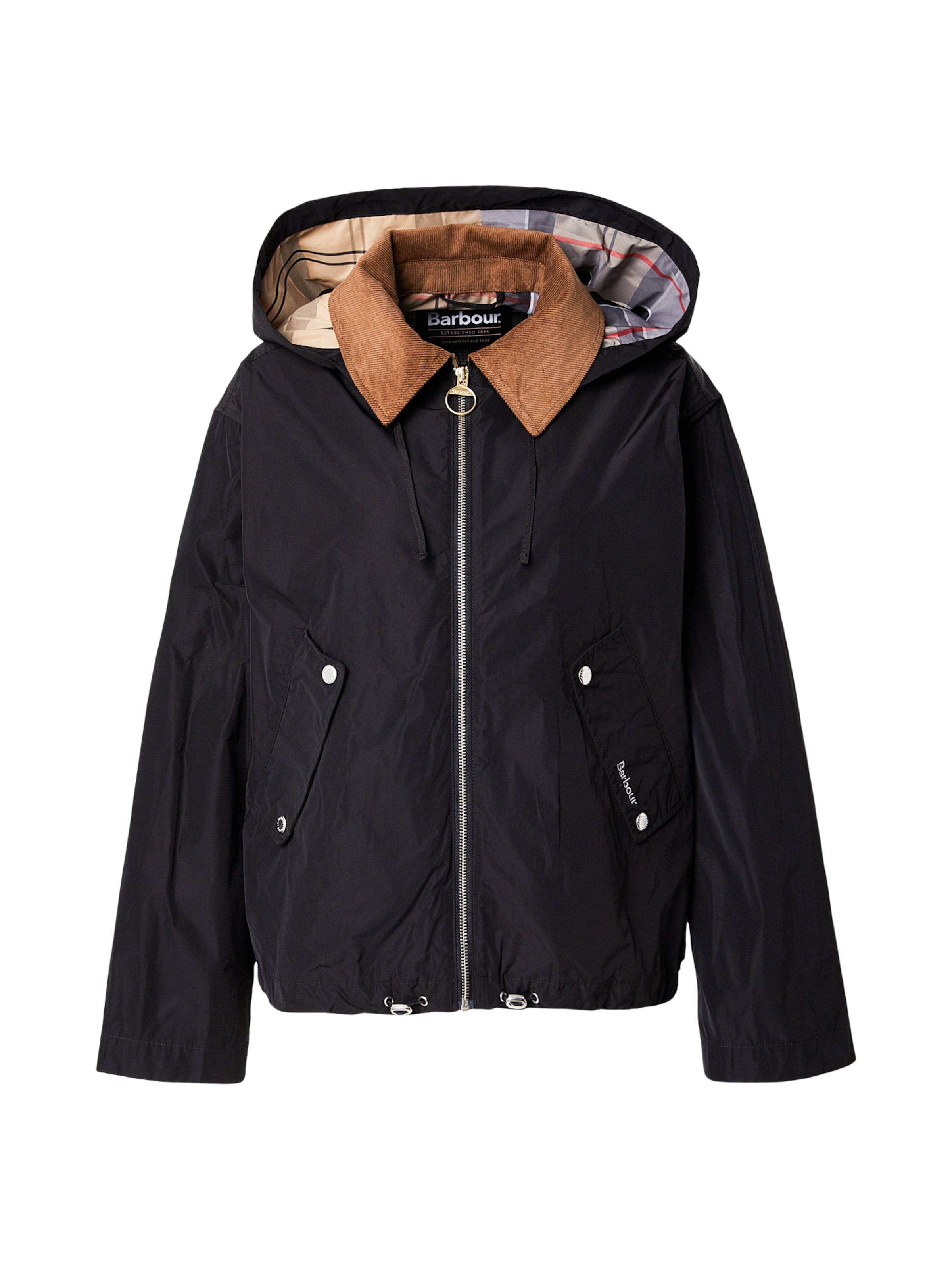 Barbour Veste mi-saison en noir, Vue avec produit