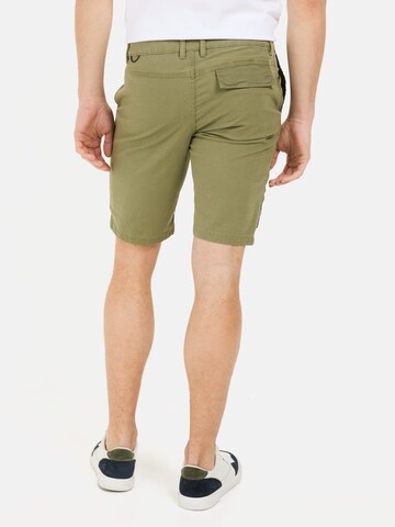 CAMEL ACTIVE Regular Cargo Shorts mit Ripstop-Kontrast in Grün