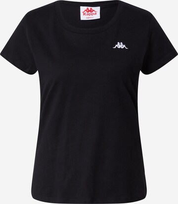 KAPPA Λειτουργικό μπλουζάκι 'KANTRA' σε μαύρο: μπροστά