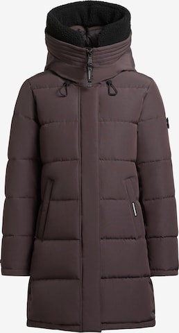 khujo Wintermantel 'Kelsi' in Braun: Vorderseite