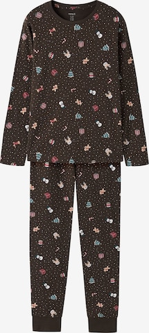 NAME IT Pajamas 'NKNVismas' in Brown: front