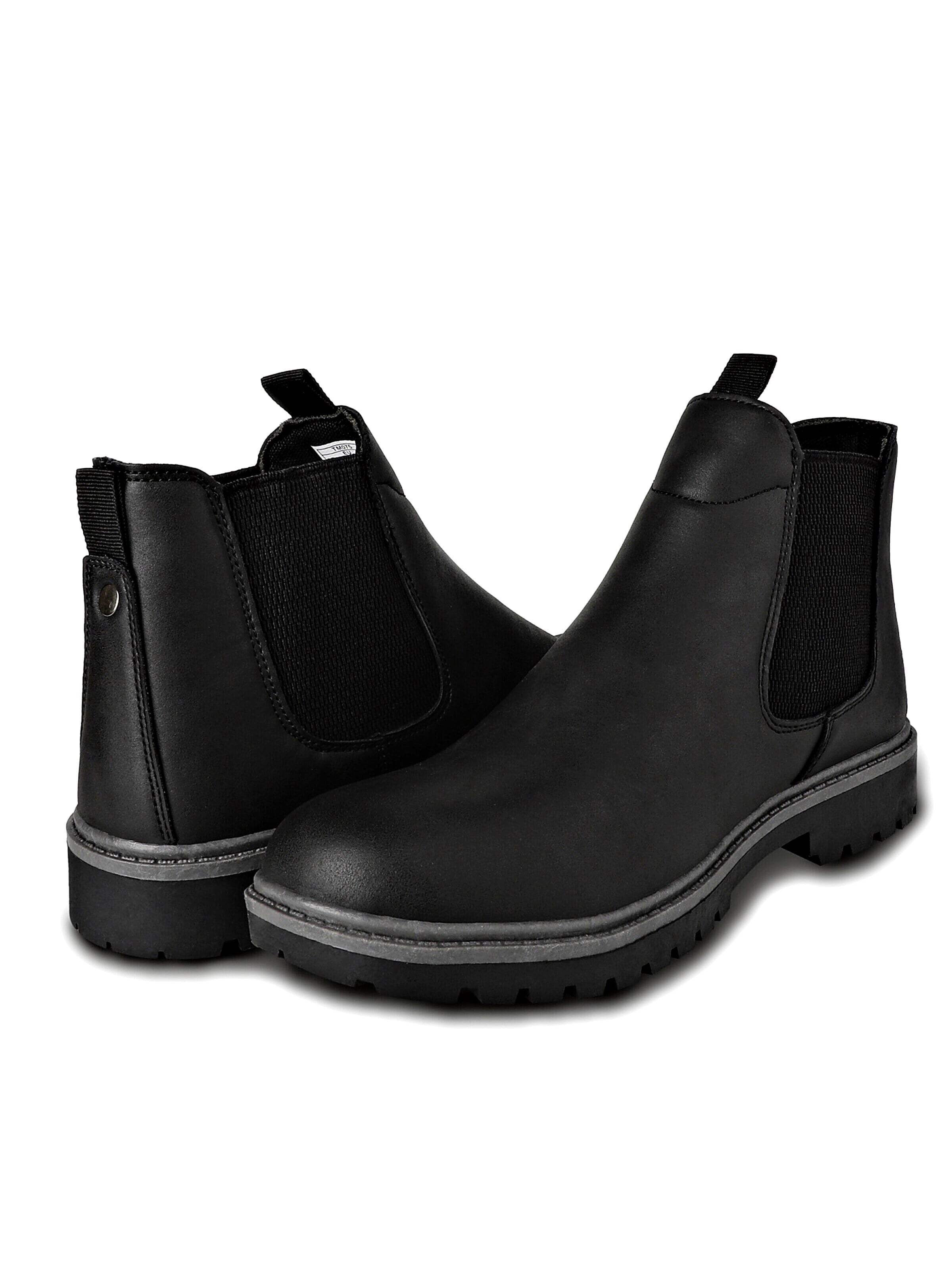 Chelsea Boots 'TIESTRA Herren Chelsea Stiefel, Pull On Knöchel Stiefel mit Griff Sohle' Tiestra en noir