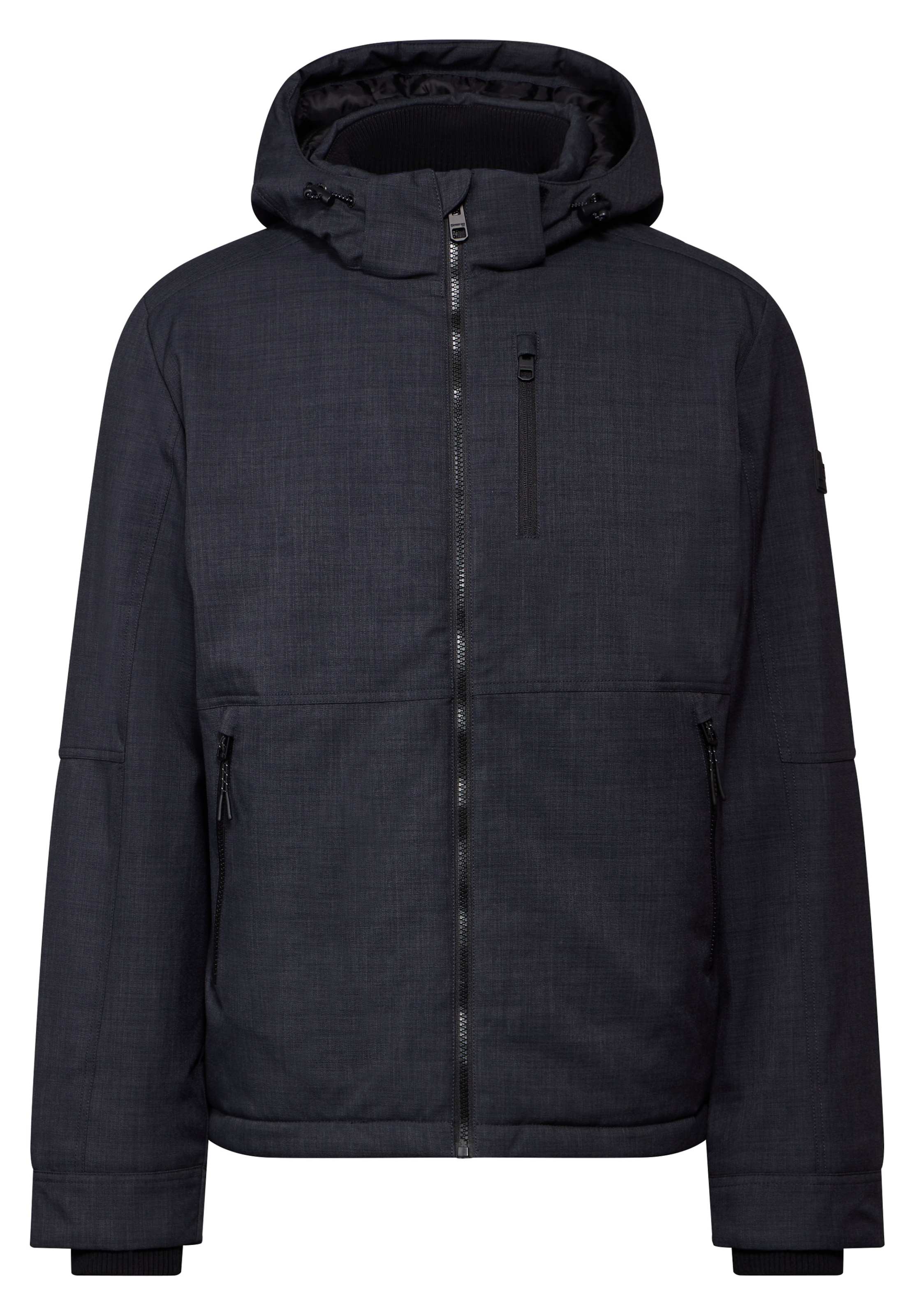 Street One MEN Jacke mit abnehmbarer Kapuze in Grau: Vorderseite