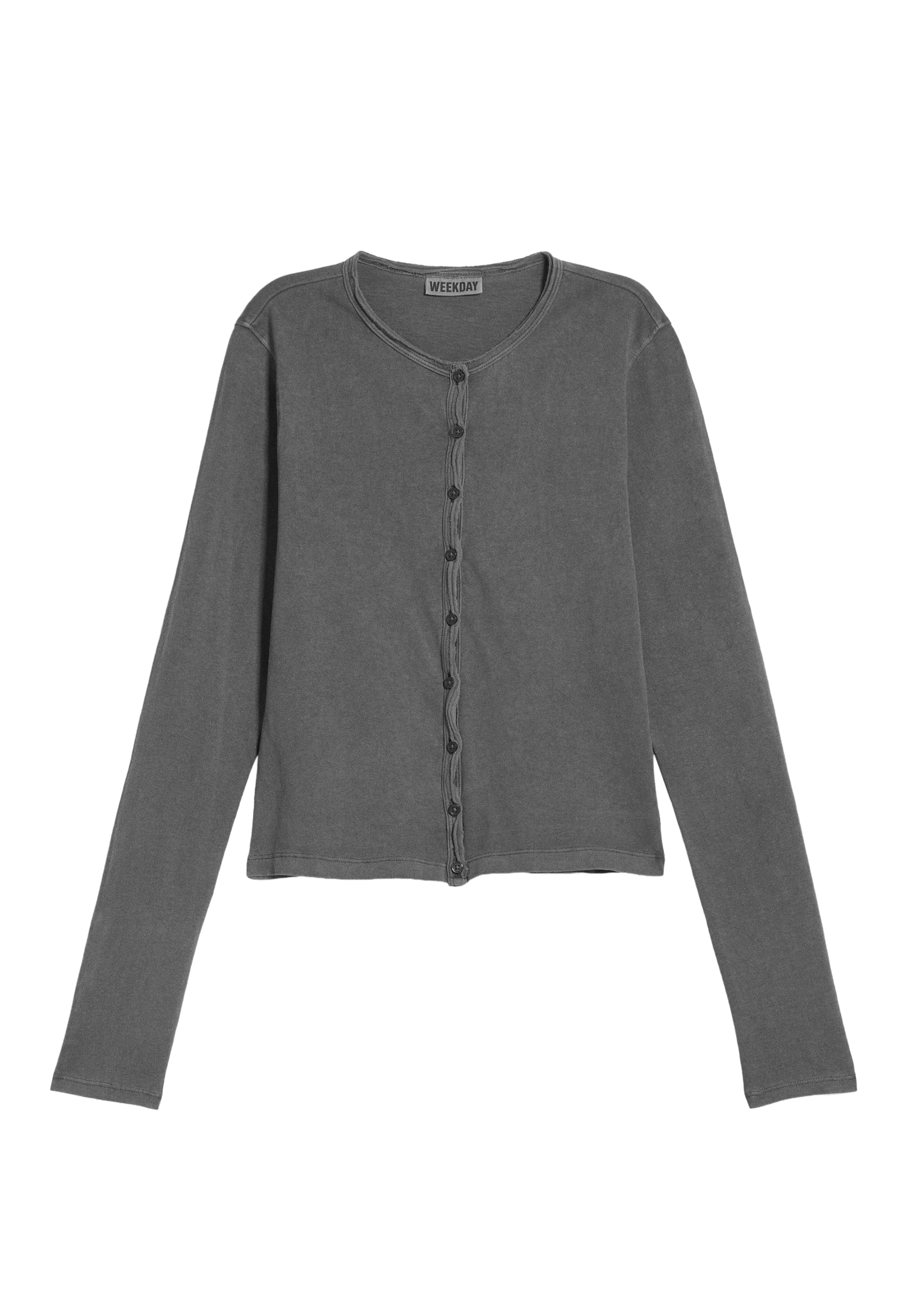 WEEKDAY Strickjacke 'Dolores' in XS in dunkelgrau, Produktansicht