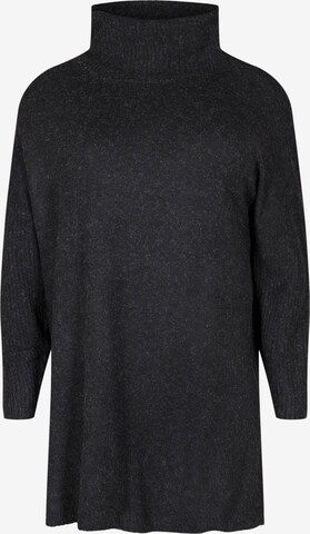 Zizzi Pullover 'SUNNY' in Schwarz: predná strana