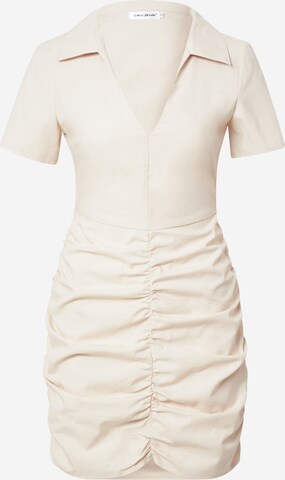 Public Desire Dress in Beige: front