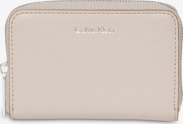 Porte-monnaies Calvin Klein en beige : devant