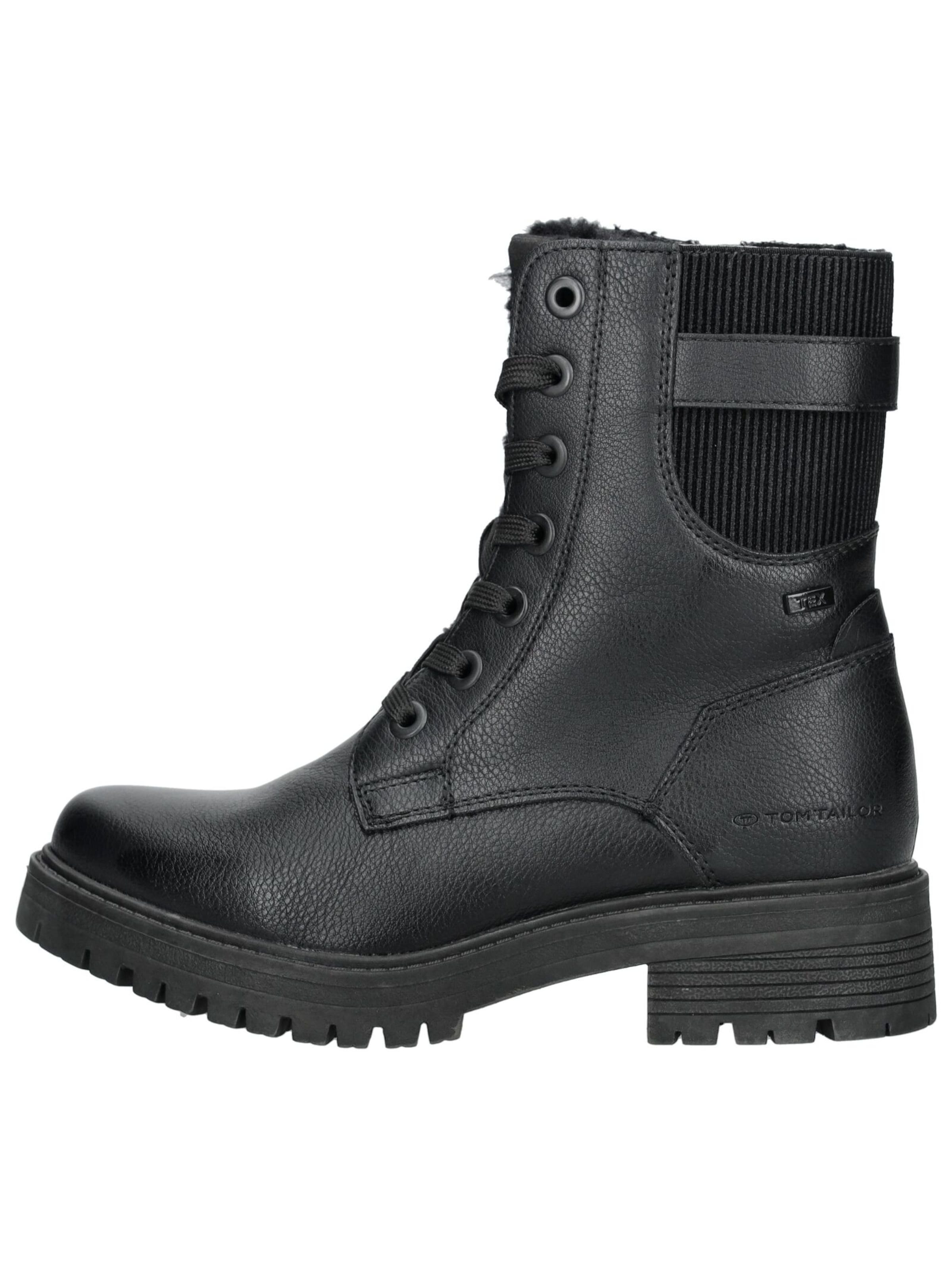TOM TAILOR Veterlaarsjes in Zwart