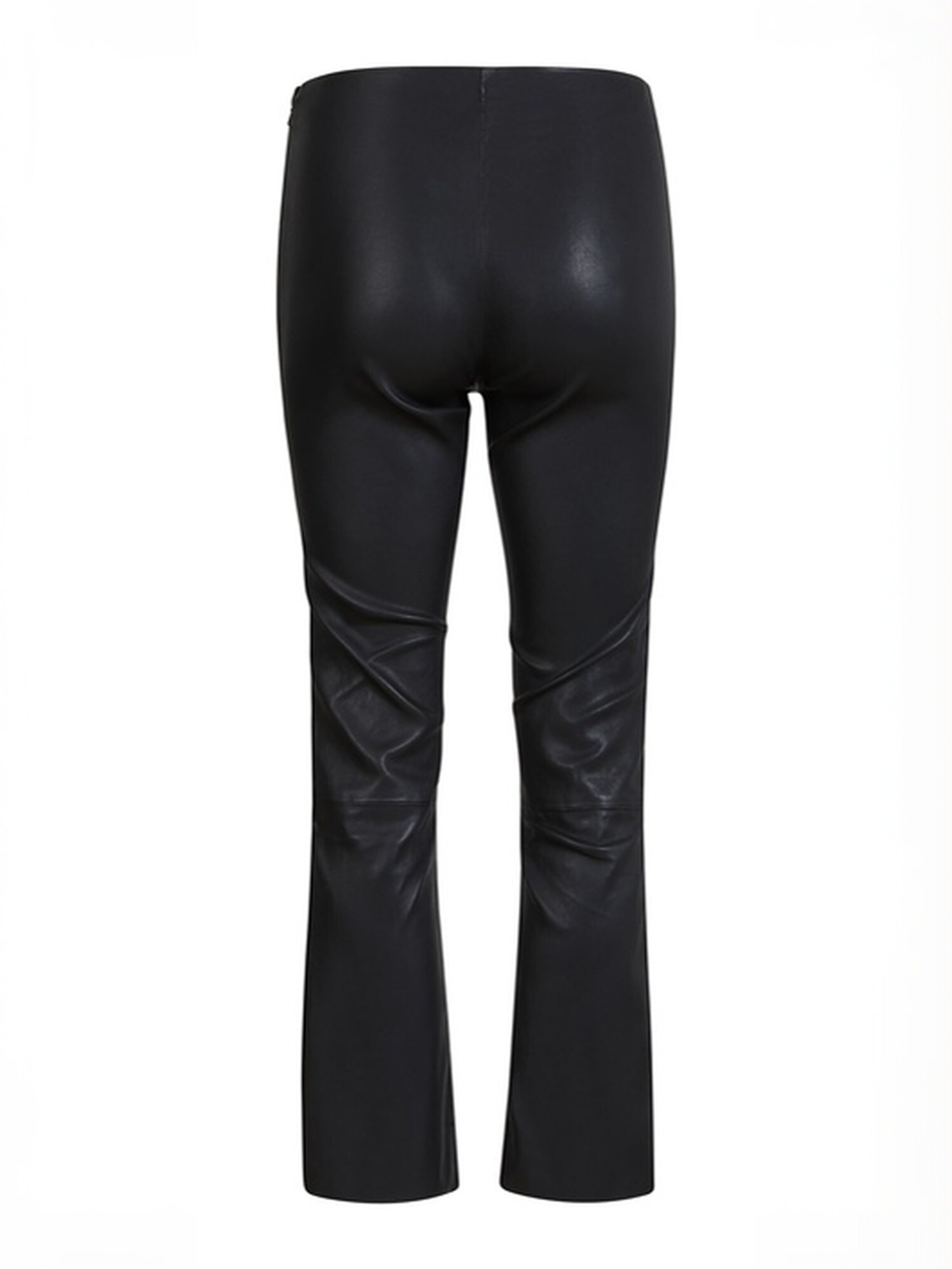 Coster Copenhagen Regular Trousers ' CROPPED ' in Black: back