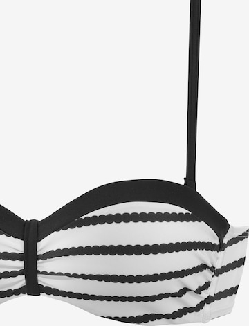 LASCANA - Bandeau Bikini en negro