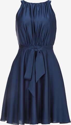 Robe de cocktail SWING en bleu : devant