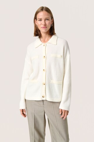 SOAKED IN LUXURY Strickjacke 'SLHedaya' in Beige: Vorderseite