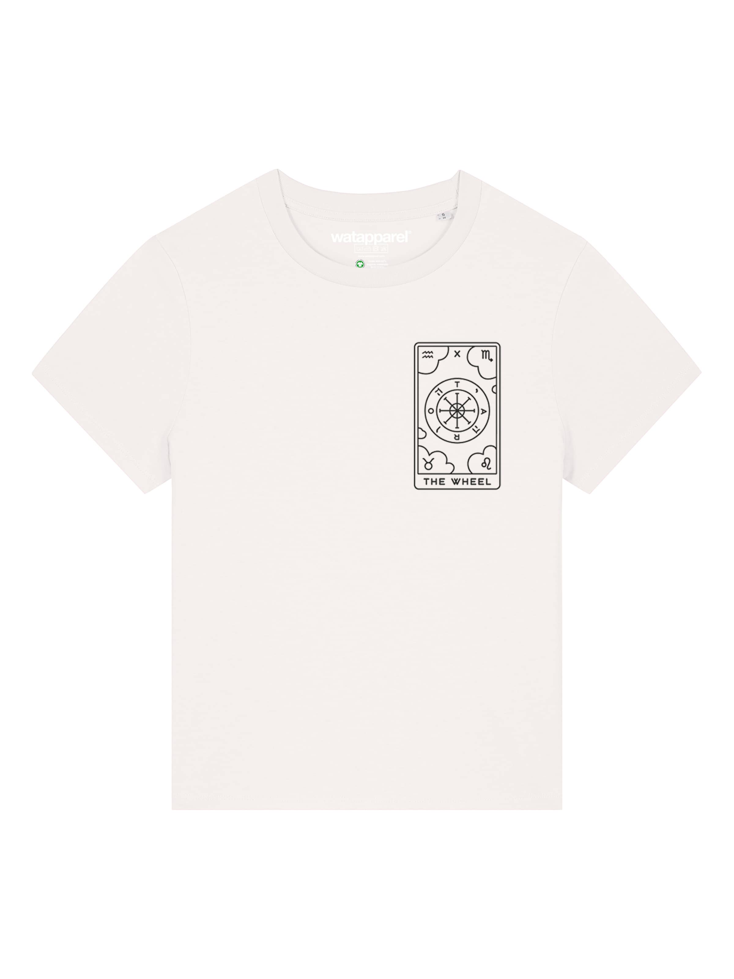 T-shirt 'Tarot The Wheel' Watapparel en blanc : devant