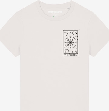 Watapparel Shirt 'Tarot The Wheel' in Wit: voorkant