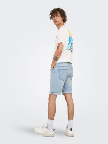 ONLY Baggy Trousers 'ply' in Blue