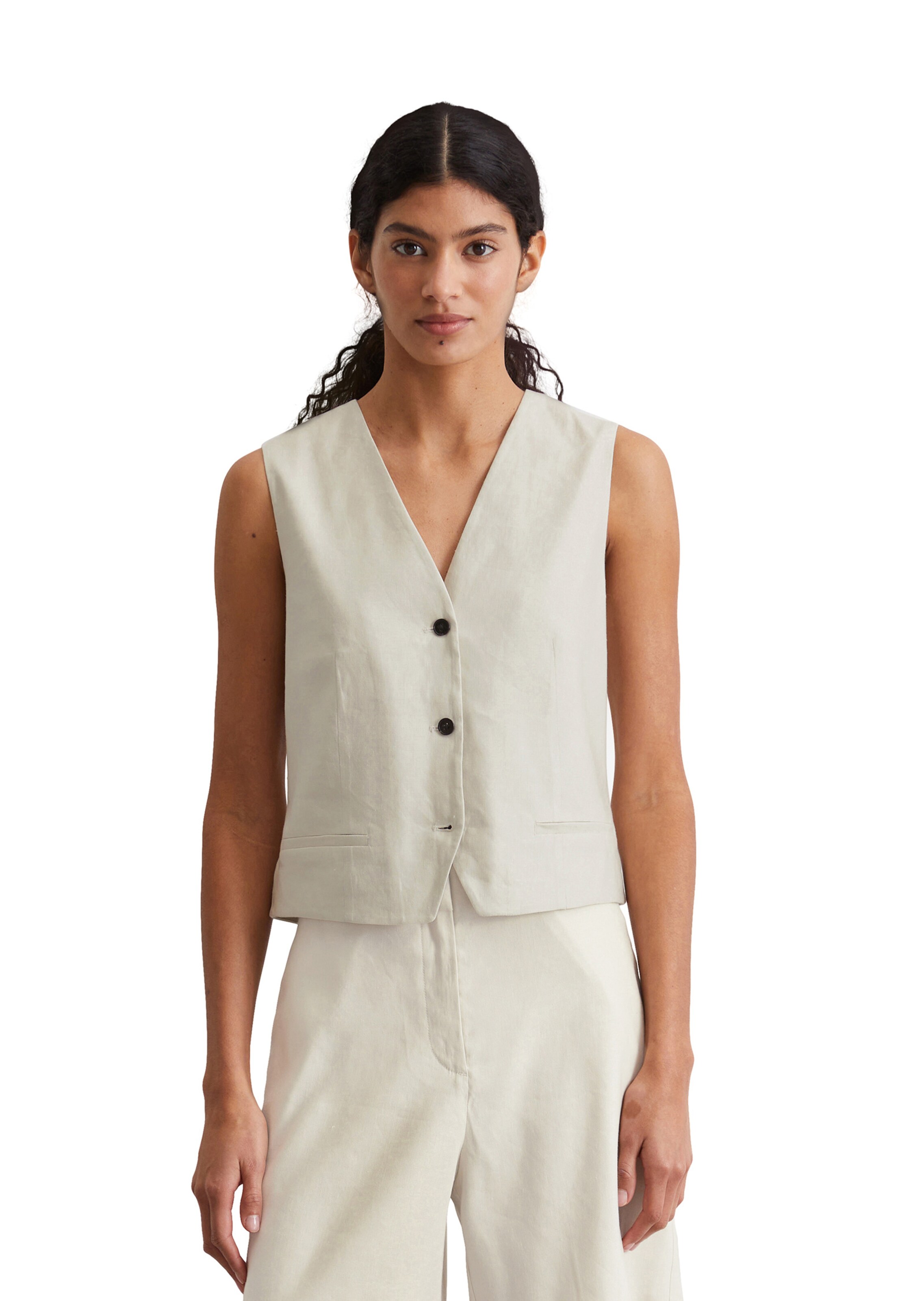 Marc O'Polo Gilet in Grijs: voorkant