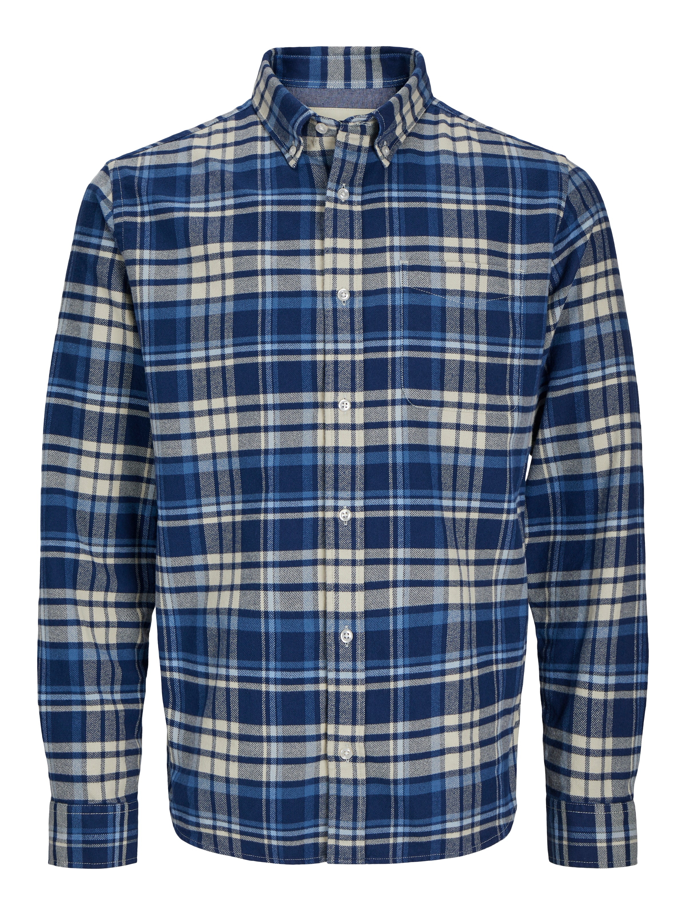 JACK & JONES Regular Fit Paita 'JPRBLunorris' värissä sininen: etupuoli