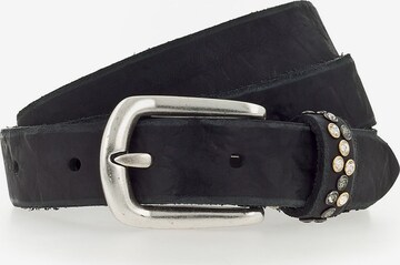 b.belt Handmade in Germany Belt 'Tia Crystal' in Black: front