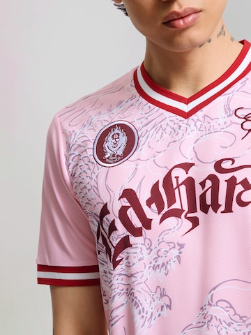 Ed Hardy Paita 'Soaring Dragon Football' värissä vaaleanpunainen