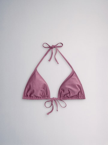 The Set Triangel Bikinitop in Grijs