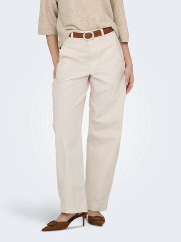 JDY Baggy Trousers 'JDYSELMA' in White: front