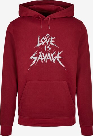 ABSOLUTE CULT Sweatshirt 'Love Is Savage' in Rot: predná strana