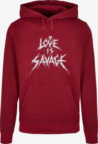 ABSOLUTE CULT Sweatshirt 'Love Is Savage' in Rood: voorkant