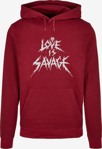 ABSOLUTE CULT Sweatshirt 'Love Is Savage' in Rood: voorkant