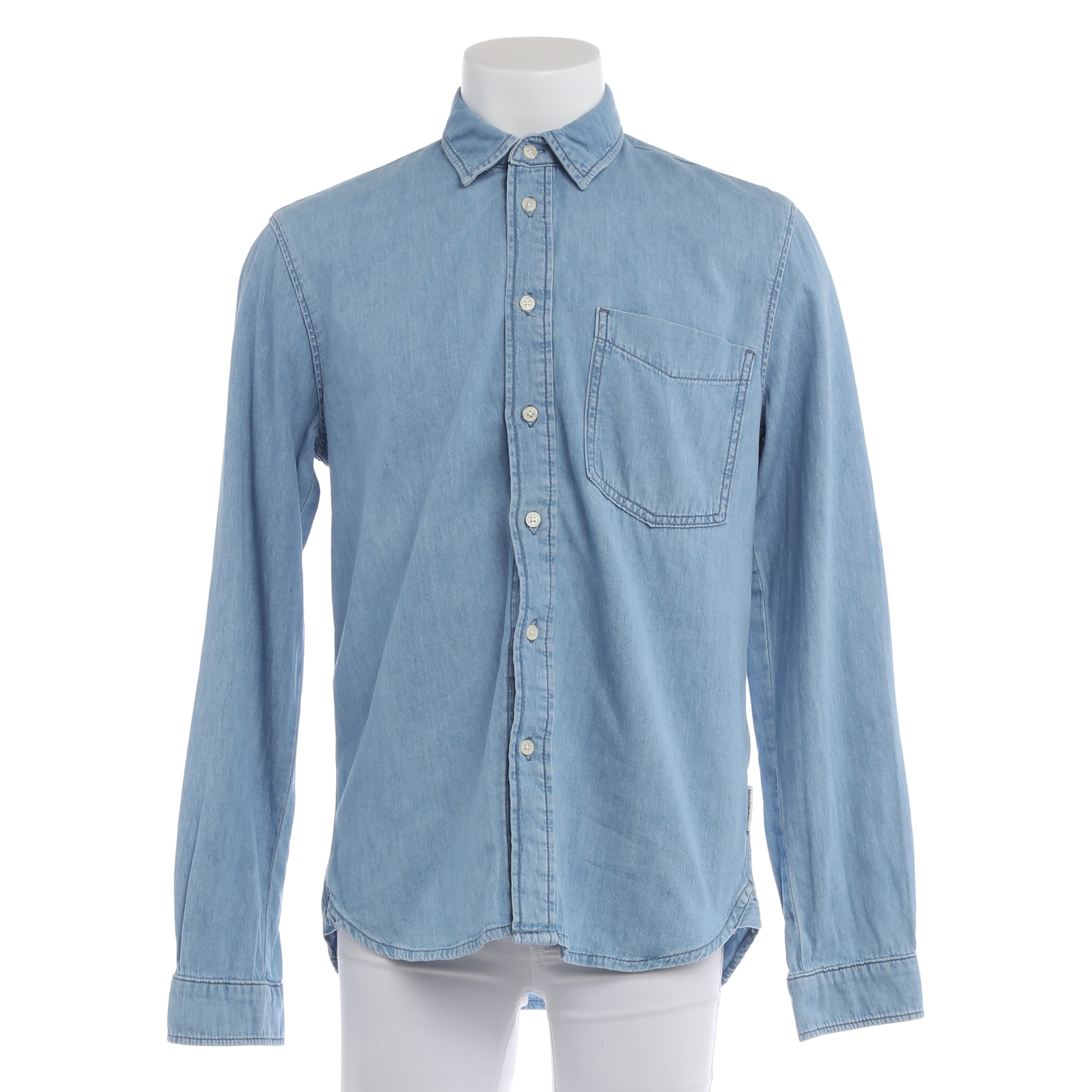 Marc O'Polo DENIM Button Up Shirt in S in Blue: front