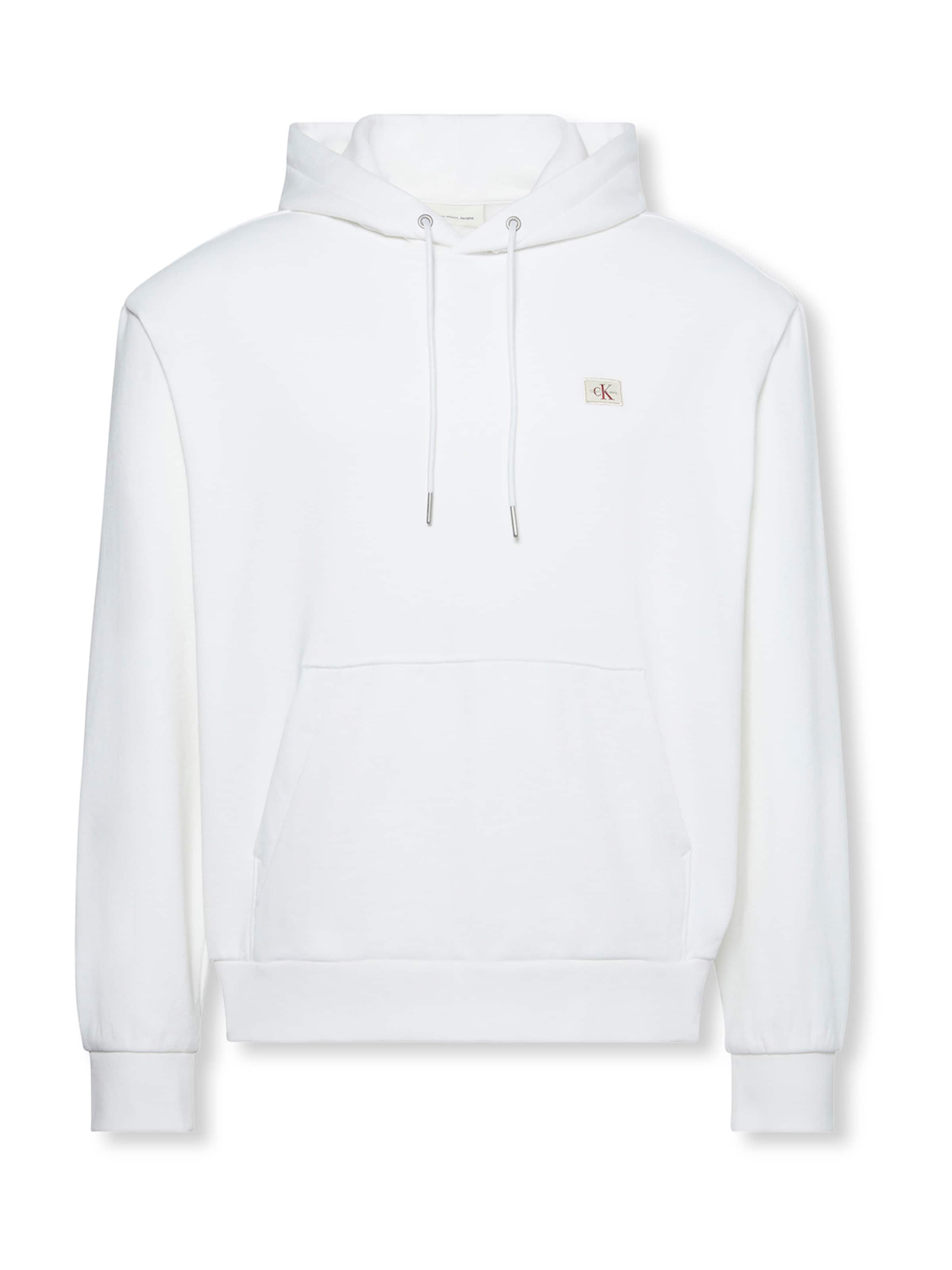 Calvin Klein Jeans Mikina – bílá: přední strana