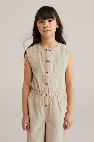 WE Fashion Overall in Beige: front
